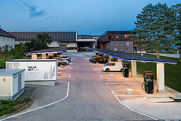 Upper Austria supports SOLAR SKY PARK and PV parking canopies.