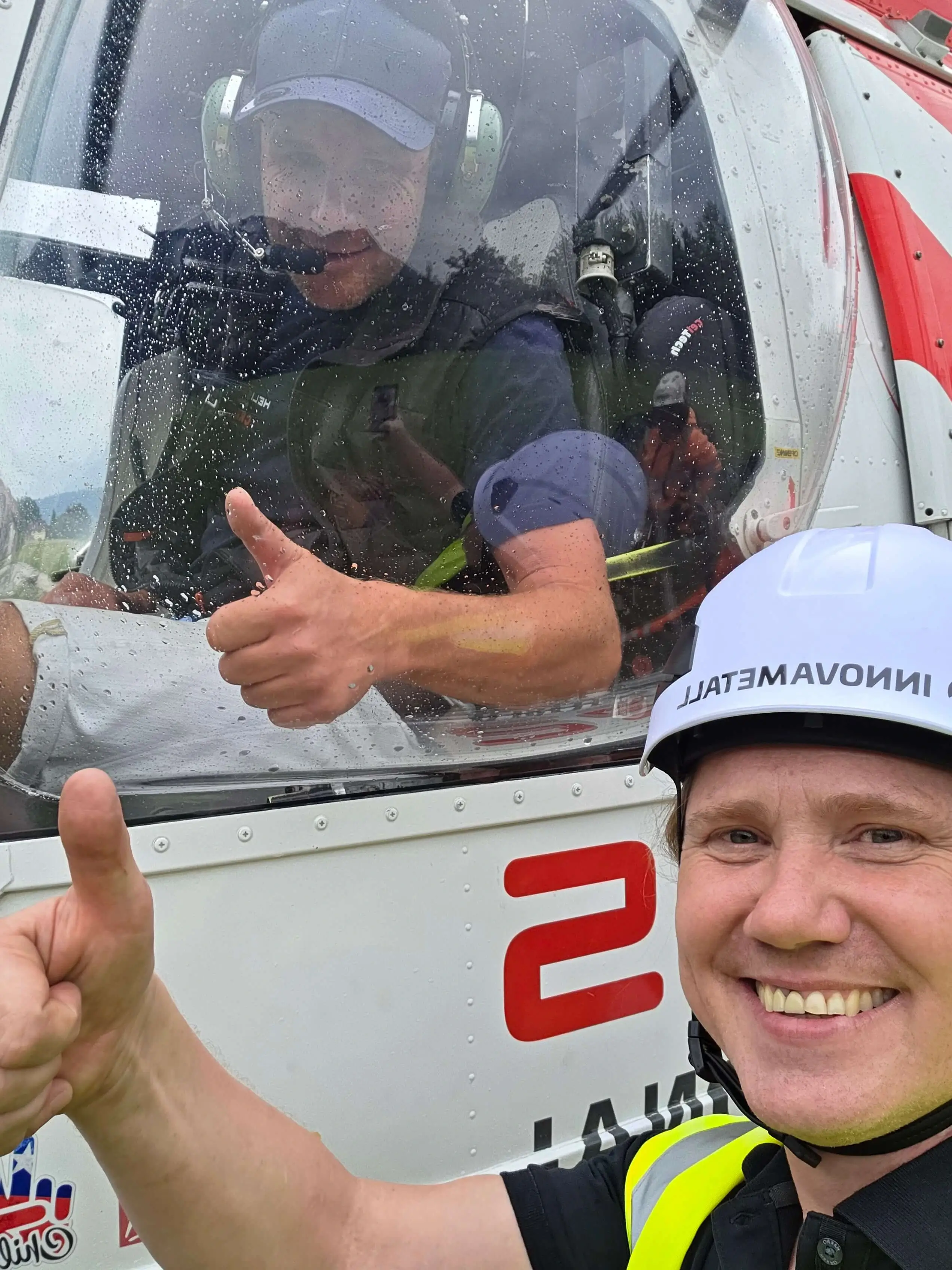 Helicopter flight ground station Marietta Blau Hafelekar Uni Innsbruck Orbyx by INNOVAMETALL