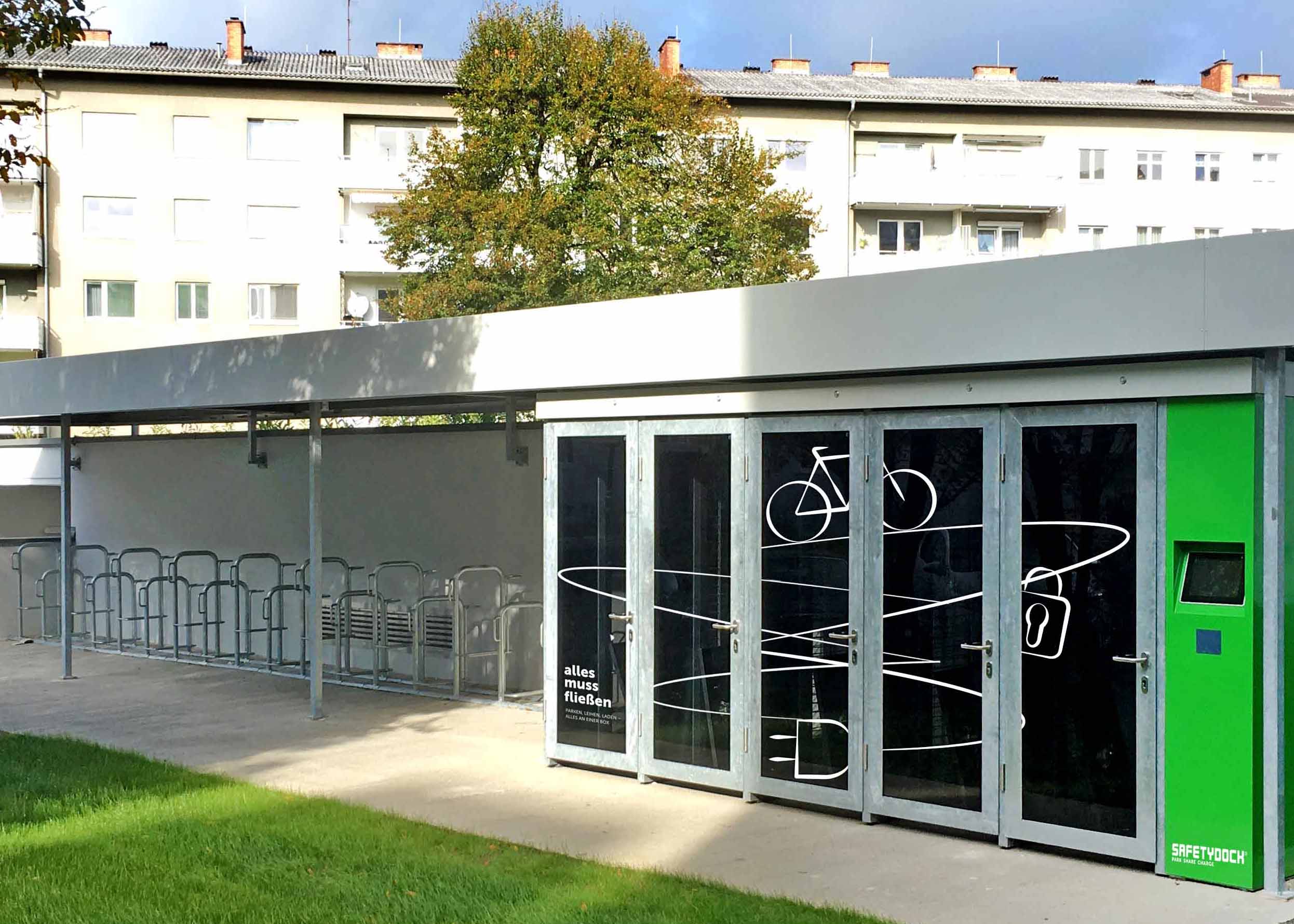 Parken. Leihen. Laden. Alles vereint.