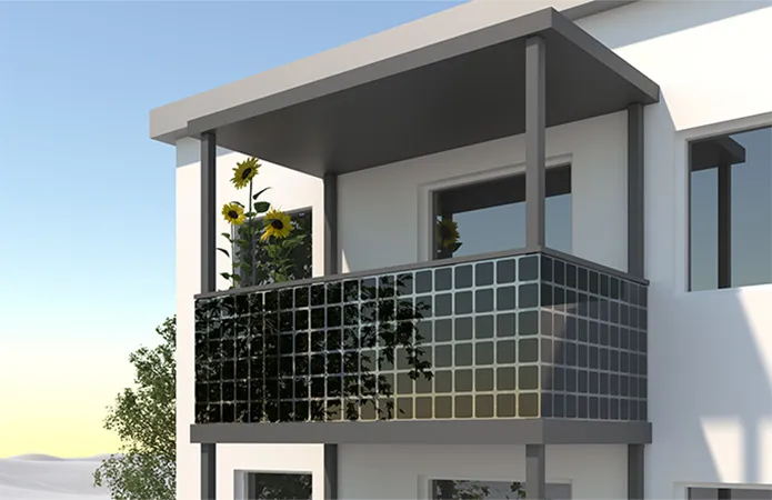 sybkon Energie-Balkon mit integrierter Photovoltaik – nachhaltige Balkonlösung von INNOVAMETALL